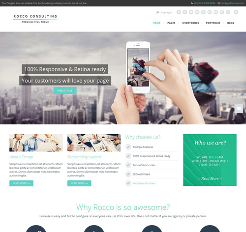 ROOK - Multipurpose Onepage Retina Theme