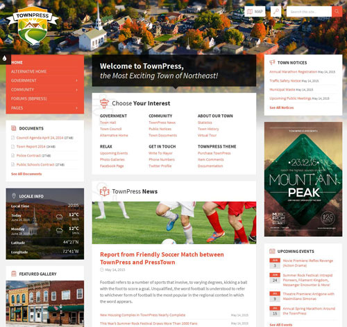 TownPress - Municipality WordPress Theme