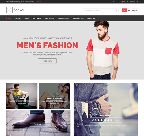 Zonker - Responsive Magento Theme
