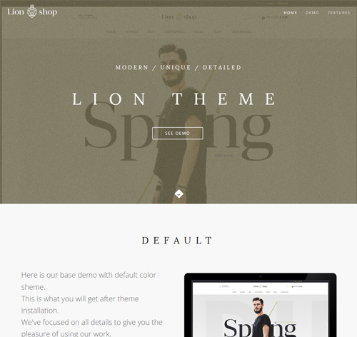 LION Theme with Blog, Revolution and Editor