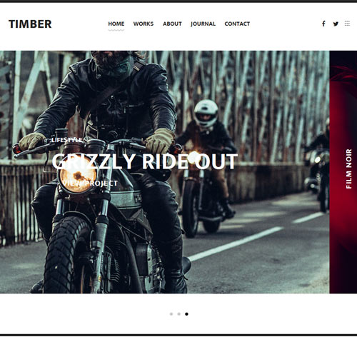 TIMBER – An Unusual Photography WordPress Theme