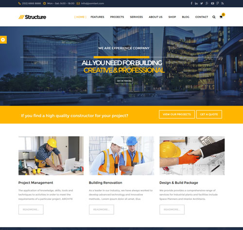Structure - Construction VirtueMart Template