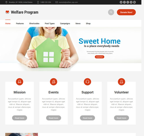 Welfare NGO - Nonprofit Organization Charity Theme