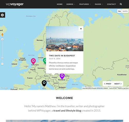 WPVoyager - Travel Blog WordPress Theme