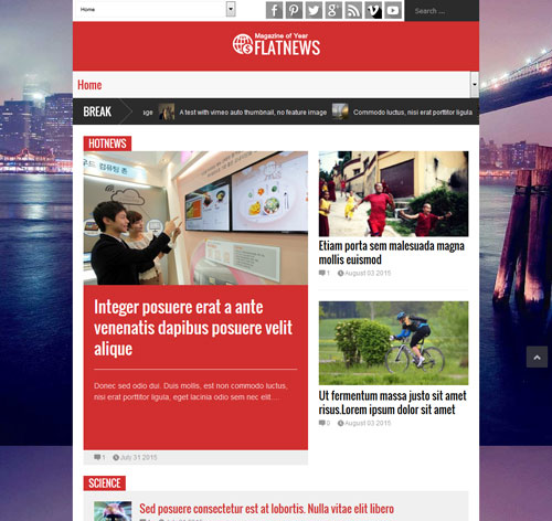 FlatNews - Magazine Joomla Template