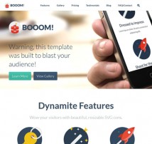 Booom! - WordPress Theme with the Flat UI Pro Kit