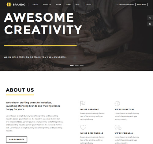 Brando Responsive & Multipurpose OnePage Template