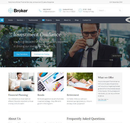 Broker - Business and Finance WordPress Theme