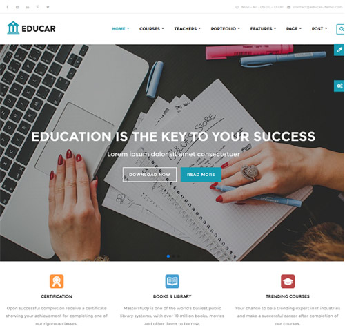 Educar - Powerful Education, Courses Drupal Theme
