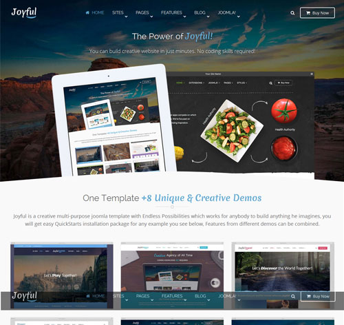 Joyful - Creative Multipurpose Joomla Template