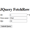 jQuery FetchRow : Plugin for Retreiving row from Database