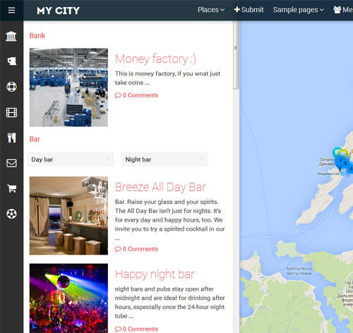 MyCity - Geolocation directory and events guide