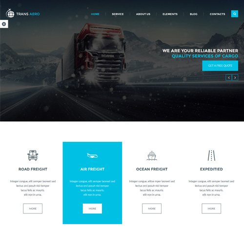 TransAero - Transport & Logistics HTML Template