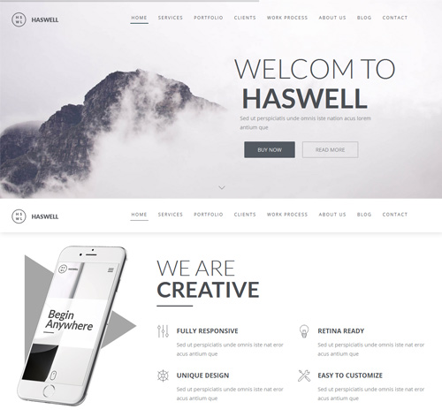Haswell - Multipurpose One & Multi Page Template