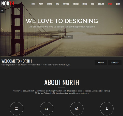 North - One Page Parallax Joomla Template