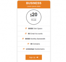 Pricing Table Style 1