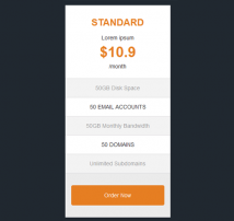 Pricing Table Style 5