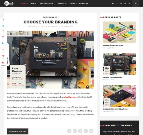 Webly - WordPress Blog Theme