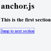 Anchor.js : Jump to a Specific Section Smoothly