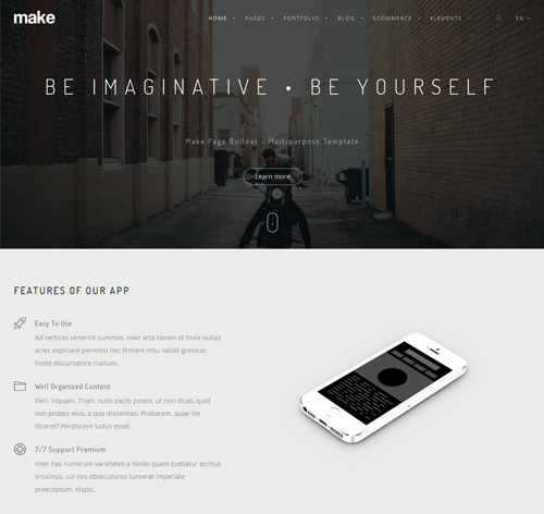 Make - Multipurpose One/Multipage Joomla Template