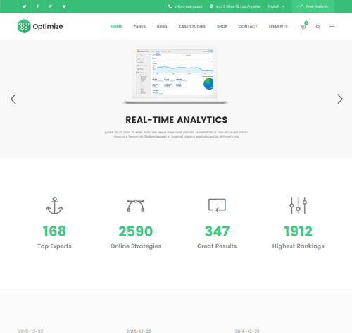 Optimize - SEO, Digital Marketing, Social Media Theme