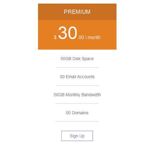 Pricing Table Style 10