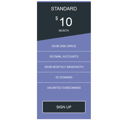 Pricing Table Style 11