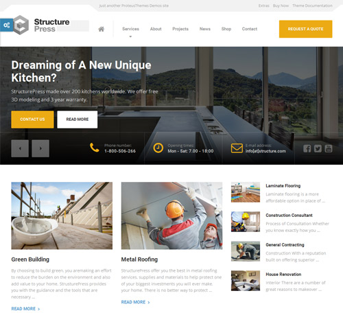 StructurePress – Construction, Building WP Theme