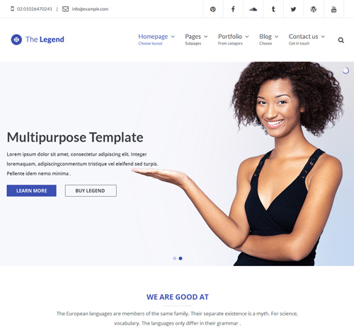 The Legend - Multi-Purpose HTML5 Template