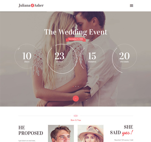 Wedding Day - Event WordPress Theme