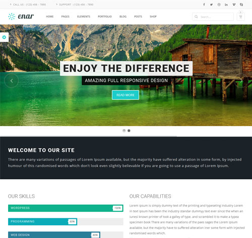 Enar - Responsive Multi-Purpose WordPress Theme