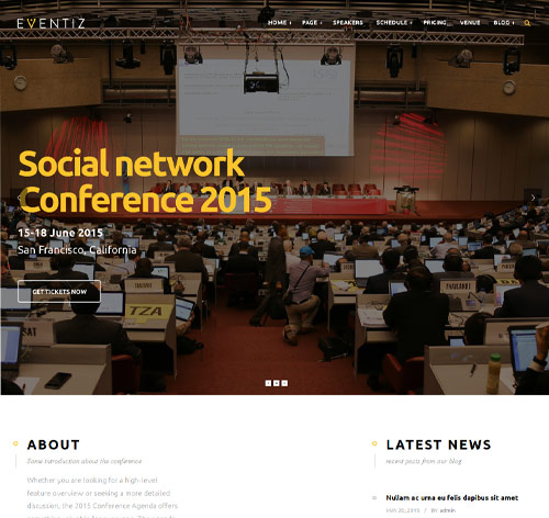 Eventiz - Conference Event Responsive WordPress Theme