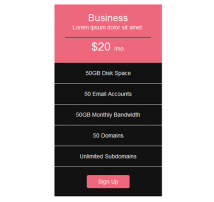 Pricing Table Style 13