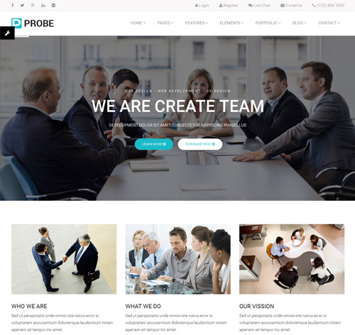 Probe - Responsive Multi-Purpose HTML5 Template