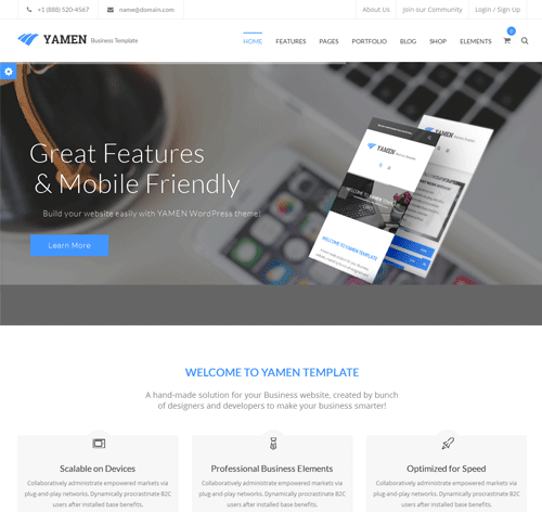 Yamen - Business and Finance WordPress Theme