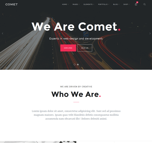 Comet - Creative Multi-Purpose WordPress Theme