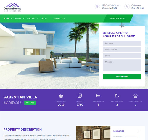 DreamHome - Single Property WordPress Theme
