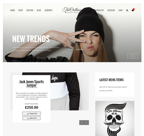 Outlaw - Stylish WooCommerce WordPress Theme