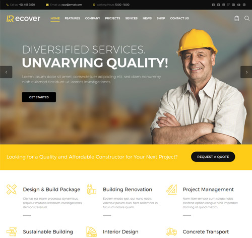 Recover - Construction & Building Business Theme