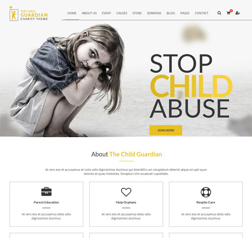 The Child Guardian - Responsive Charity WordPress Theme