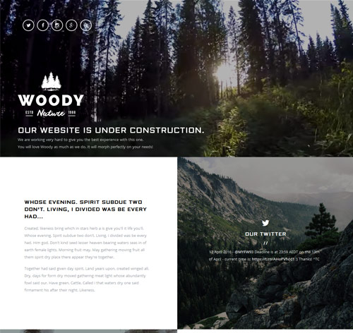 Woody - Responsive Coming Soon