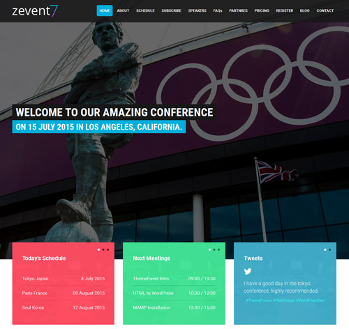 Zevent - Conference & Event Responsive Html Template