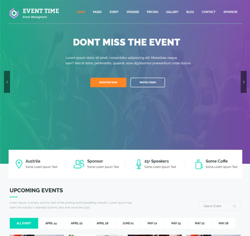 Event Time - Conference & Event WordPress Theme