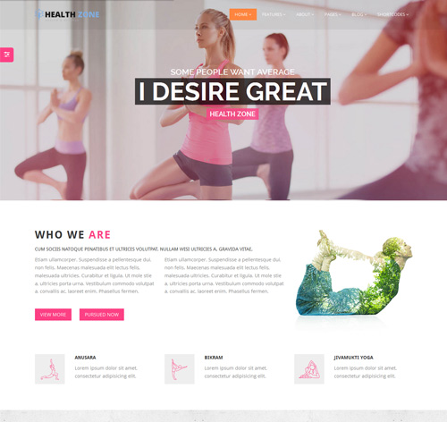 HealthZone - Daring Multi Concept Template for Medical, Nursing, Yoga, Sports, Gym & Fitness