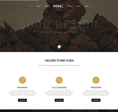 Mine - Creative Agency & Portfolio HTML Template