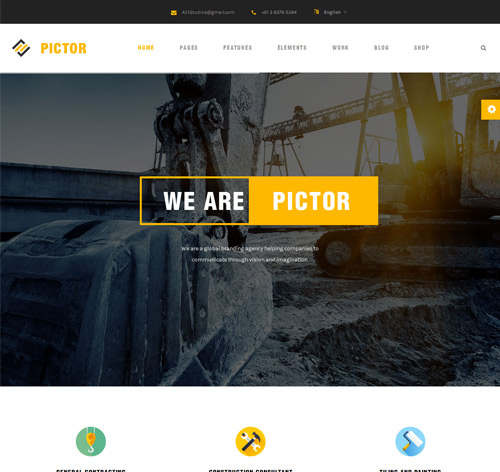 Pictor - Html Construction, Building And Business template