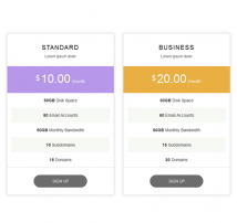 Pricing Table Style 27