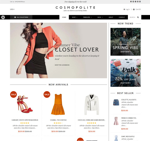 Premium Fashion Shopify Theme | Comospolite