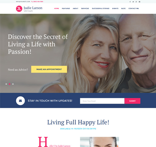 Life Coach and Psychologist Personal Theme