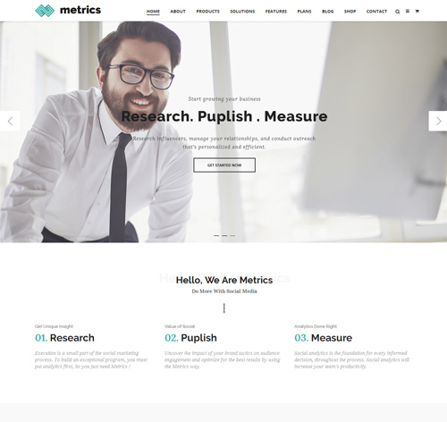 Metrics - SEO, Digital Marketing, Social Media HTML Template